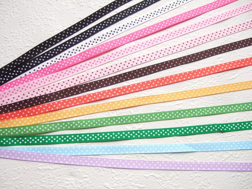 HALVE PRIJS ~ Grosgrain polkadots band ~ 9 mm, -, -, Nieuw, Ophalen of Verzenden