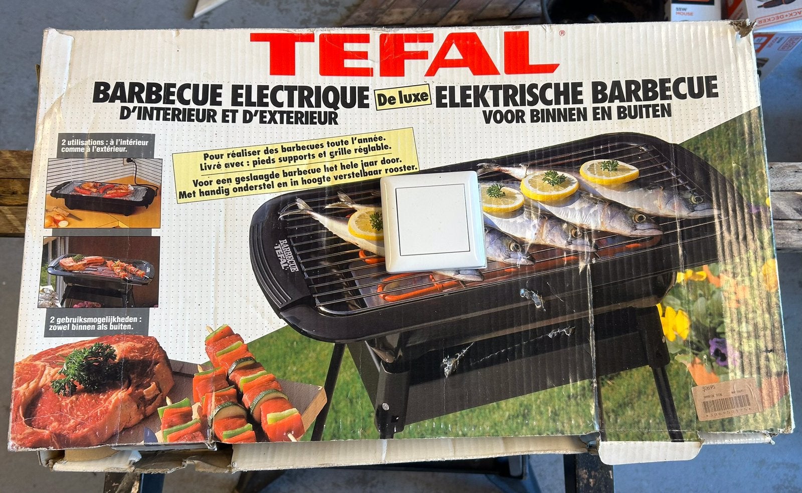 Tefal tafel barbecue met frame, Ophalen, Zo goed als nieuw