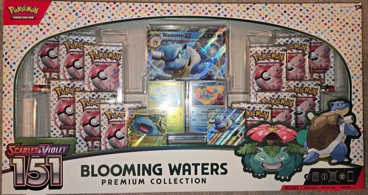 Pokémon Scarlet & Violet 151 Blooming Waters Premium Collect, Hobby en Vrije tijd, Verzamelkaartspellen | Pokémon, Ophalen, Nieuw