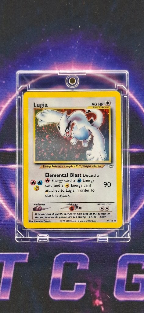Lugia Holo #9/111 Neo Genesis 2000 (Engels) - High End!, Ophalen, Zo goed als nieuw, Losse kaart, Foil