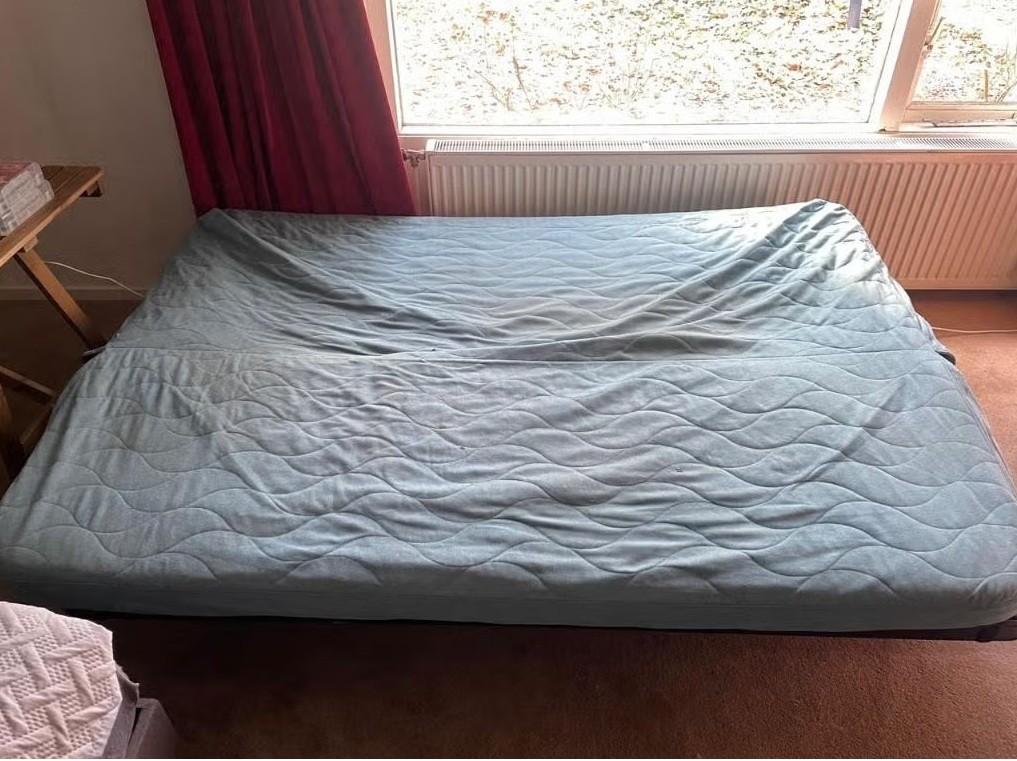 IKEA Nyhamn sofa-bed 3-seats, Huis en Inrichting, Slaapkamer | Slaapbanken, Ophalen, Grijs, Tweepersoons, 200 cm