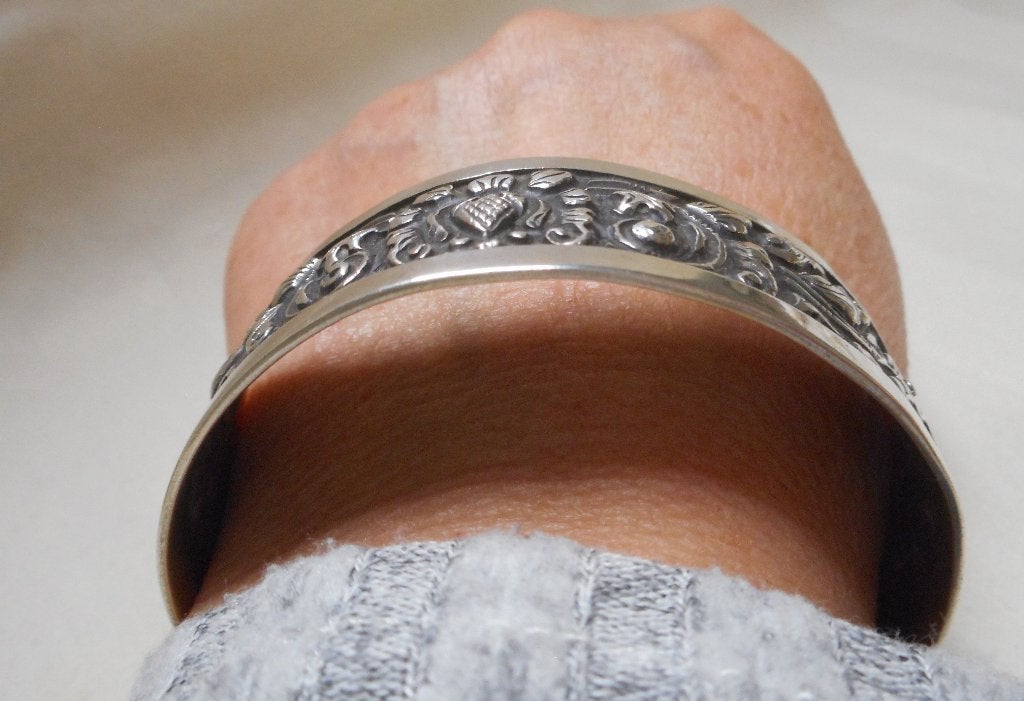 Zilveren antieke Djokja klemarmband nr.748, Verzenden, Zilver, Armband