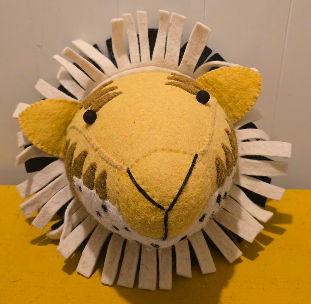 Vilten muurdecoratie kinderkamer tijger, Ophalen of Verzenden, Zo goed als nieuw, Wanddecoratie