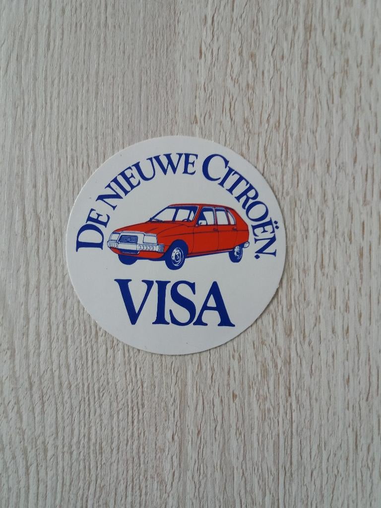 sticker DE NIEUWE CITROËN VISA, Verzamelen, Ophalen of Verzenden, Zo goed als nieuw, Auto of Motor