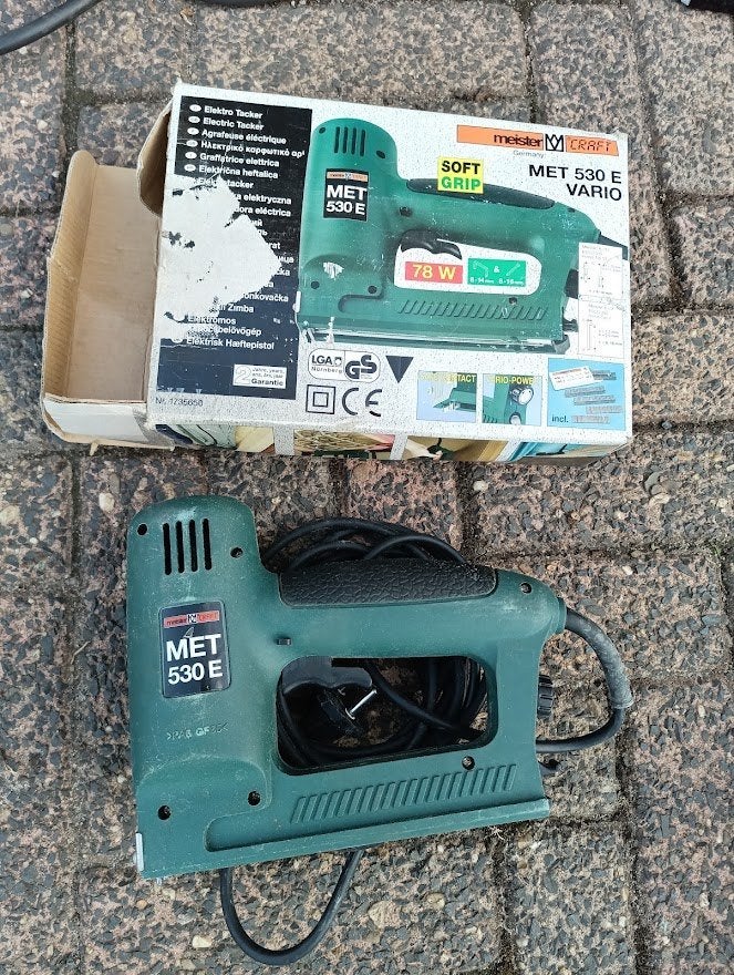 Meister Craft MET 530 E Vario Elektrische Tacker, Ophalen, Gebruikt, Tacker/nietmachine, Overige merken