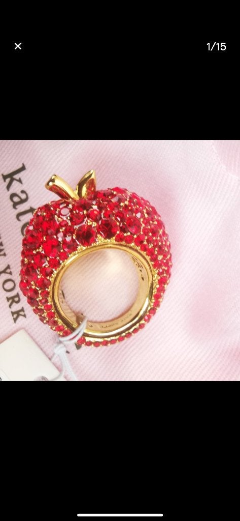 Mooie ring van Kate Spade New York, Overige materialen, Met kristal, Nieuw, Ophalen of Verzenden