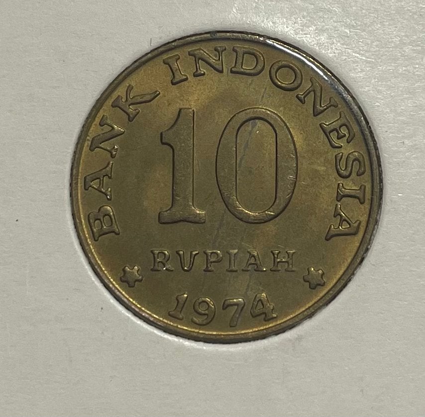 10 rupiah Indonesië 1974, Ophalen of Verzenden, Zuidoost-Azië