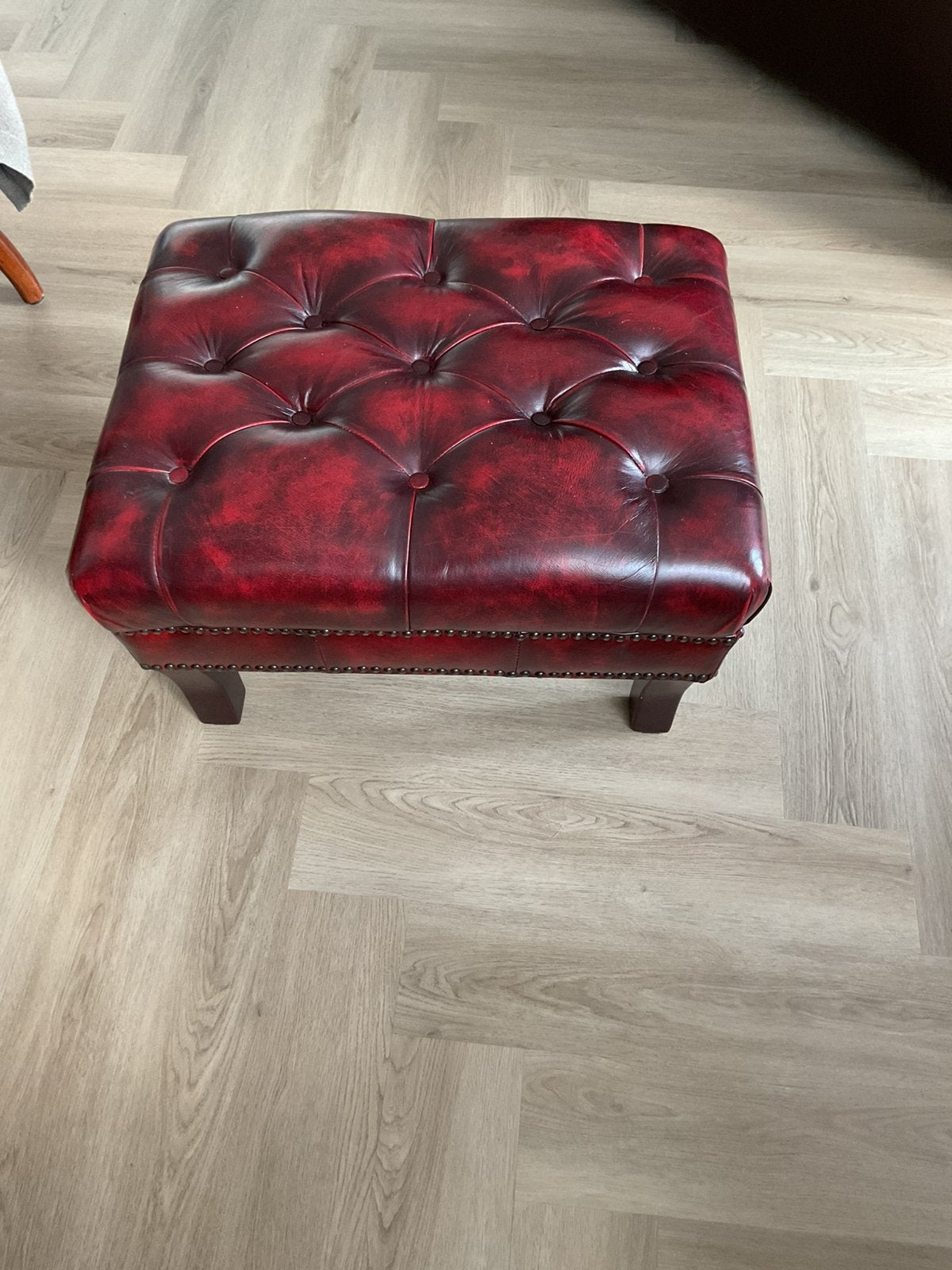 chesterfield voetenbankje/ extra zitplaats, Ophalen of Verzenden