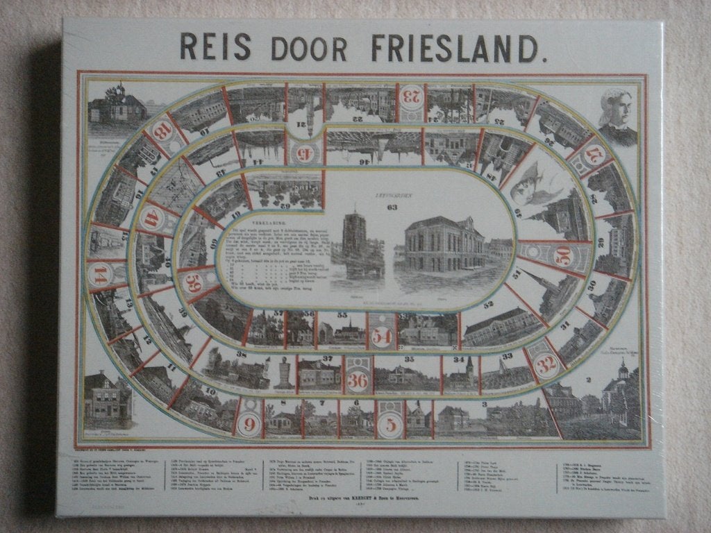 LEUK: Reis door Friesland (Nostalgische Ganzenbord variant), Hobby en Vrije tijd, Gezelschapsspellen | Bordspellen, Nieuw, Een of twee spelers