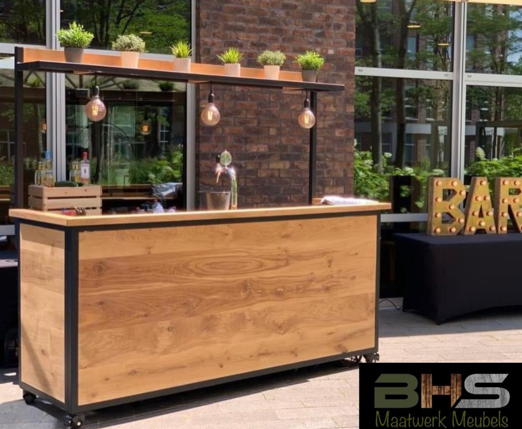 Cocktailbar - industriële bar - evenementen bar - op maat!, BHS Maatwerk Meubels, Info@bhs-maatwerkmeubels.nl, Nieuw, Ophalen of Verzenden