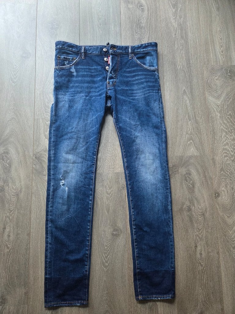 Dsquared2 spijkerbroek size 50, Dsquared2, Blauw, Overige jeansmaten, Ophalen of Verzenden