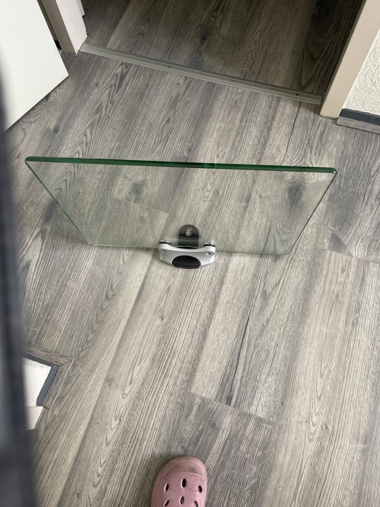 Glazen plankje met bevestiging, Gebruikt, Meerkleurig, Ophalen of Verzenden, Modern