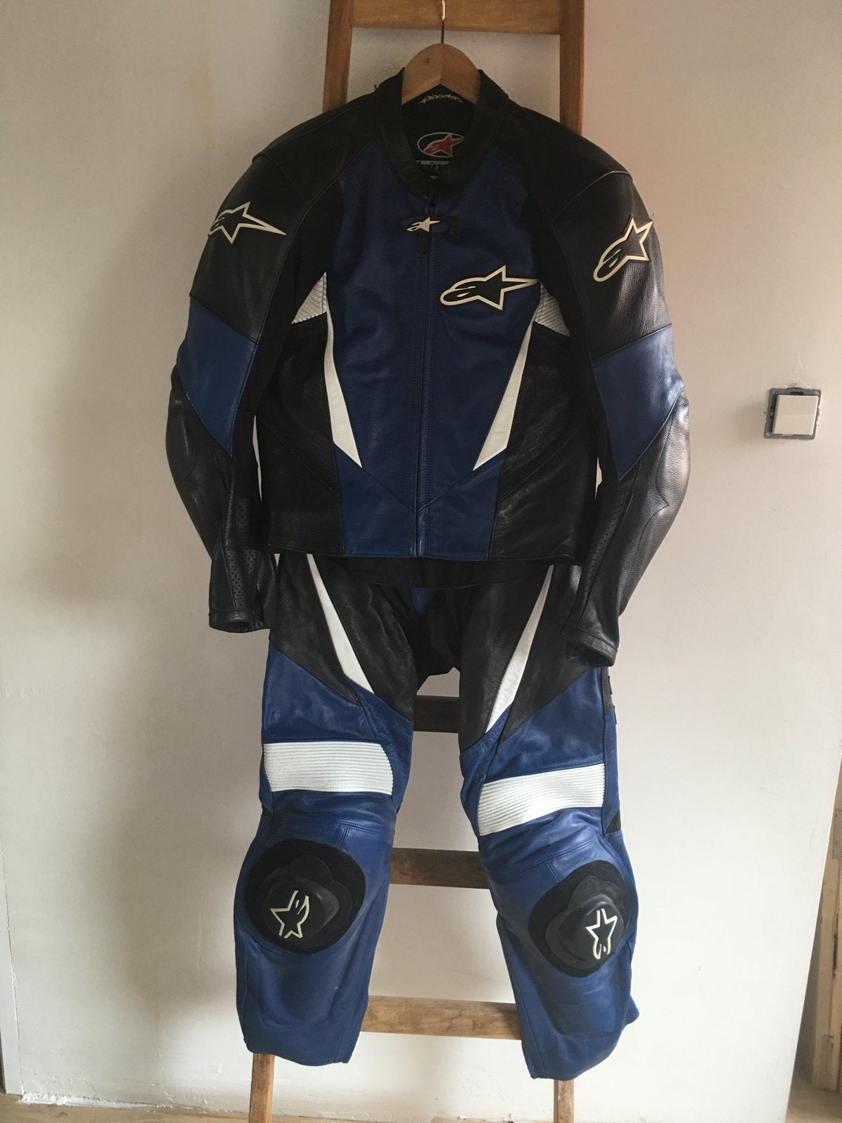 Alpinestars Motorpak - Blauw/Zwart (Jas M, Broek L), Ophalen, Tweedehands, Heren, Combipak