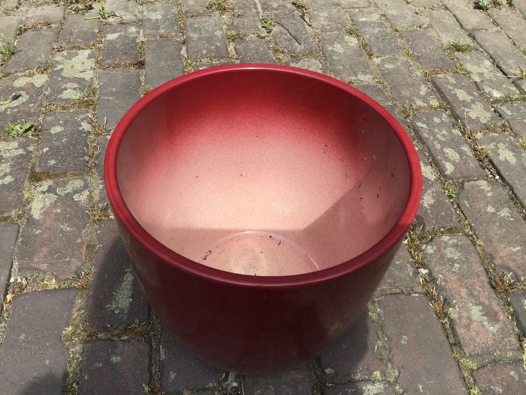Bloempot rood, 25 tot 40 cm, Rond, Binnen, Ophalen of Verzenden