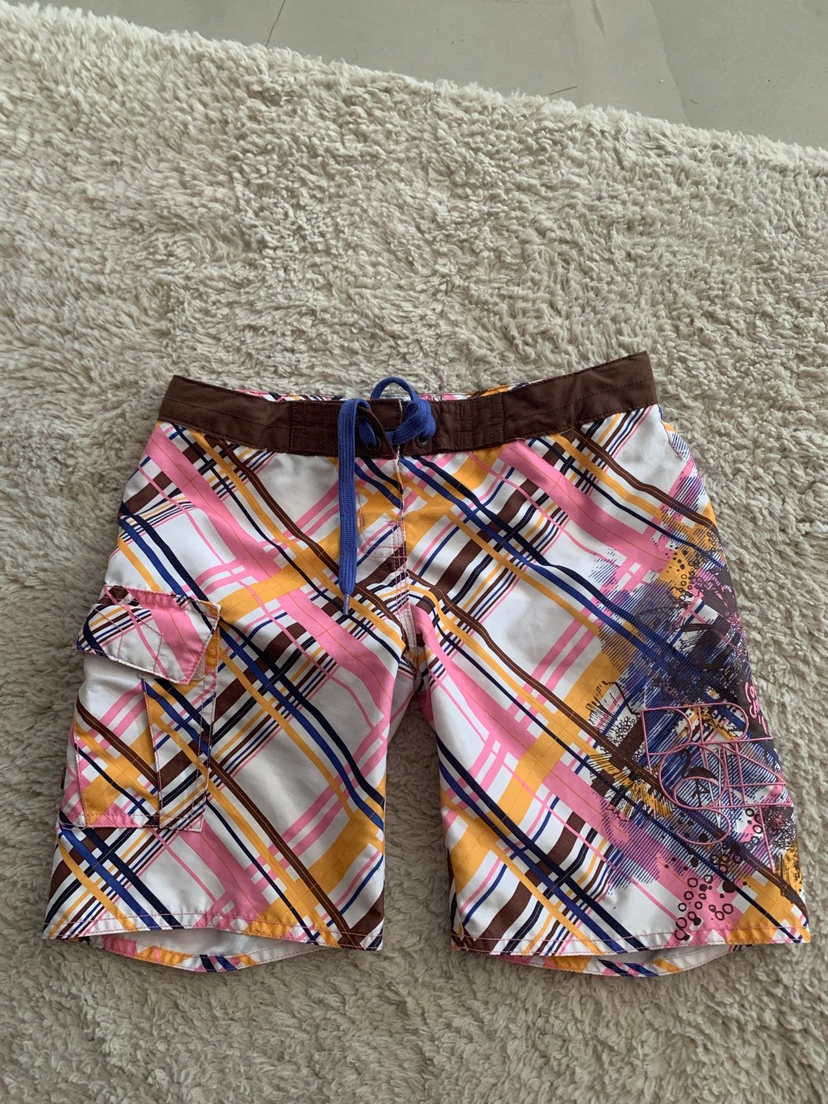 Kleurrijke geruite zwemshort, Kleding | Dames, Ophalen of Verzenden, Gedragen, Meerkleurig, Zwembroek of Short