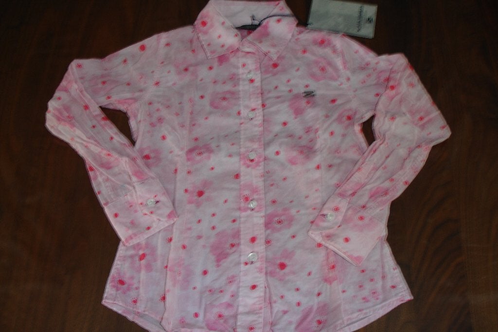 Scapa blouse in wit-roze bloemen print maat 122-128!, Meisje, Overhemd of Blouse, Ophalen of Verzenden, Gebruikt