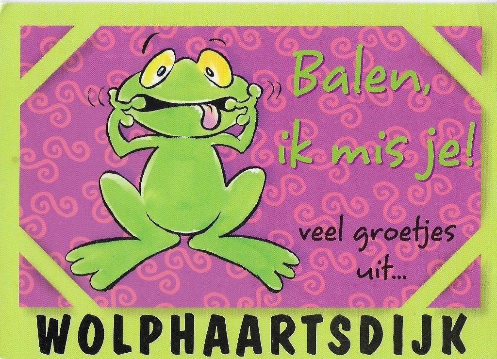 Q2567 gelopen ansichtkaart groeten uit wolphaartsdijk, Verzamelen, Ophalen of Verzenden, 1980 tot heden, Gelopen