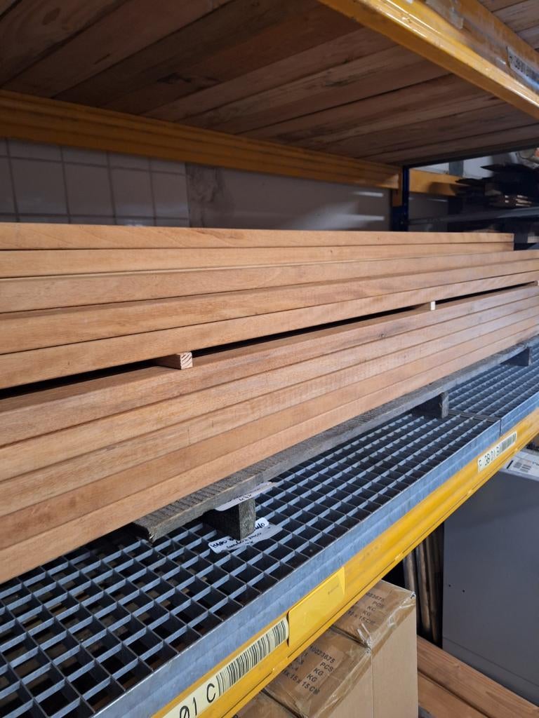 Hardhout regels 60x35 mm geschaafd, Ophalen, Overige typen, Nieuw, Hardhout