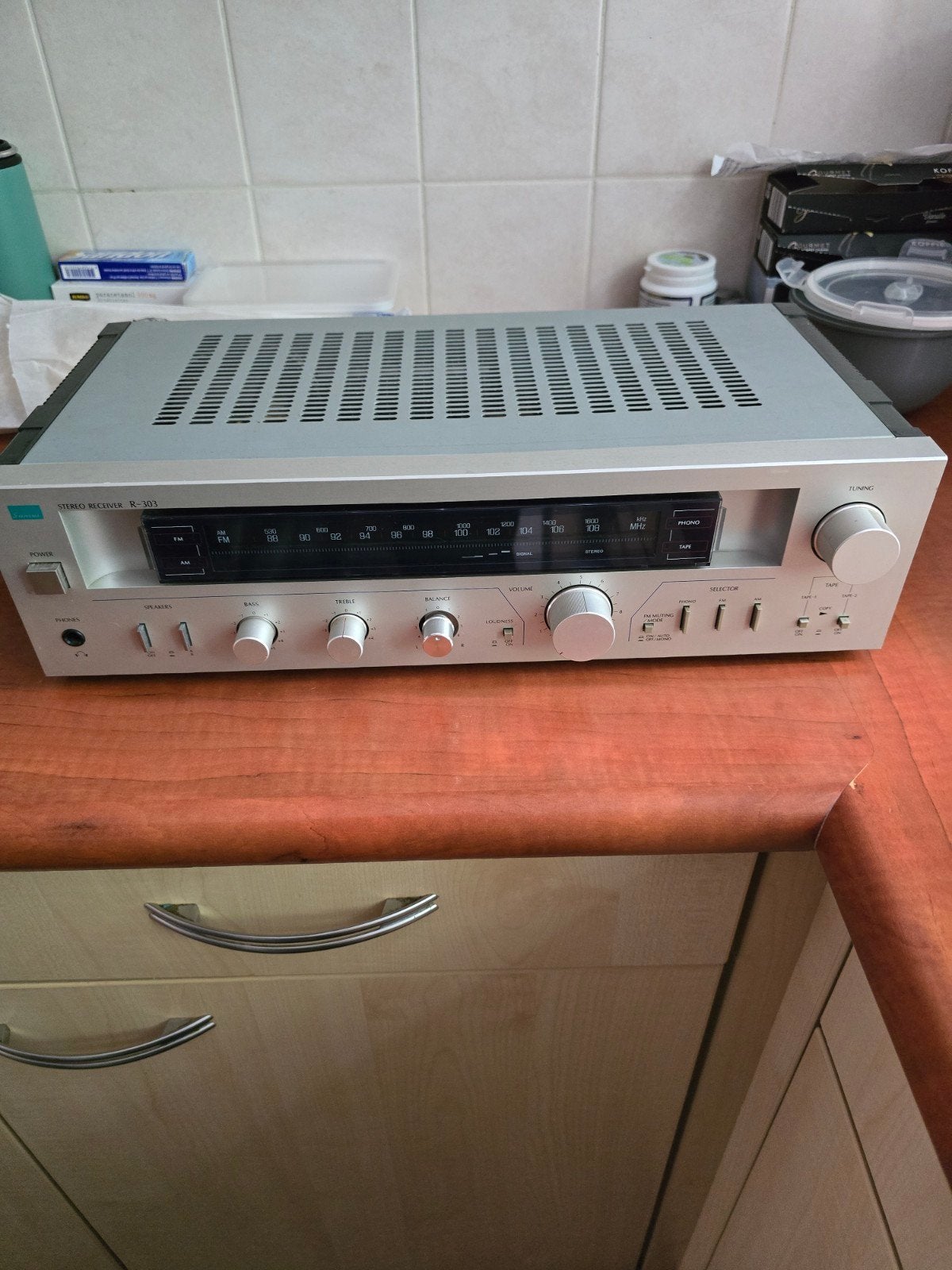vinitage sansuir-303 stereo receiver jaren 80, Ophalen, Gebruikt, Minder dan 60 watt, Overige merken