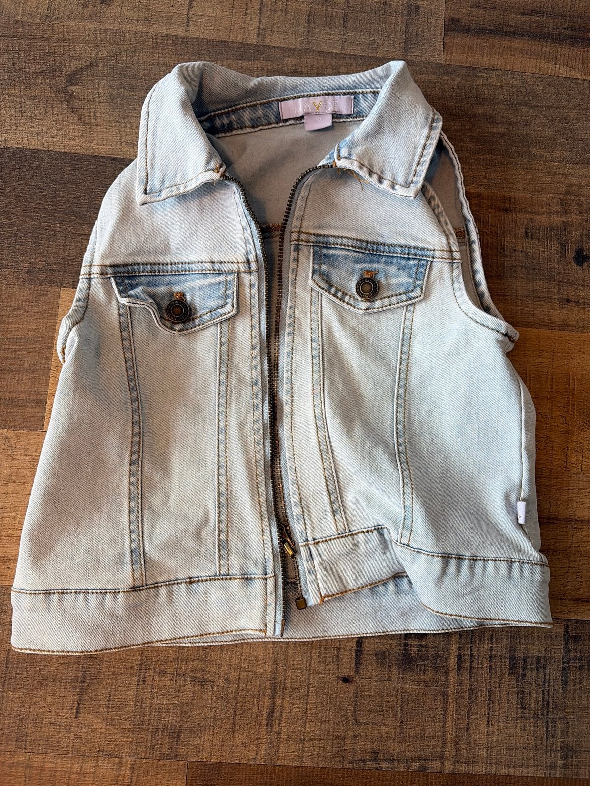 Mayce spijker gilet maat 128, Ophalen of Verzenden, Gebruikt, Jongen of Meisje, Overige typen
