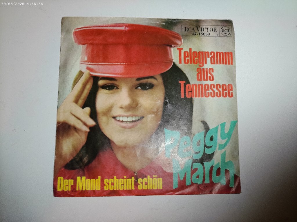 Peggy March - Telegramm aus Tennessee, Gebruikt, Fotohoes, 7 inch, Ophalen of Verzenden