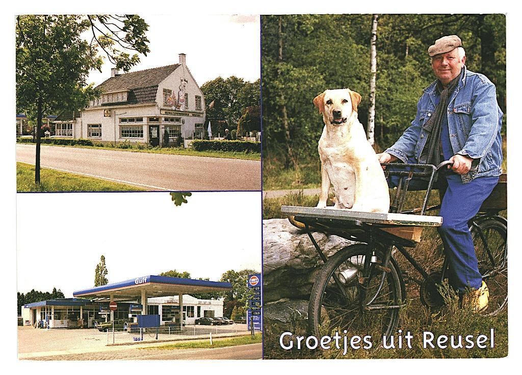 36559 Reusel N Br 80+ Gulf Tankstation Benzinepomp Gelopen, Verzenden, 1980 tot heden, Gelopen, Noord-Brabant