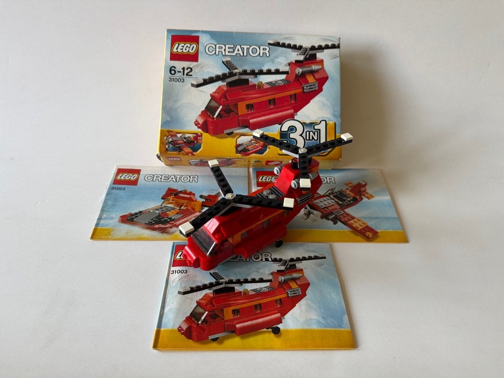 Lego 31003 Creator Red Rotors 3in1 set, doos, boeken, Kinderen en Baby's, Inclusief instructies, Lego, Ophalen of Verzenden, Zo goed als nieuw