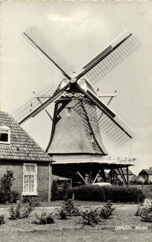 Ommen, Molen - 1963 gelopen, Verzamelen, Verzenden, 1960 tot 1980, Gelopen, Overijssel