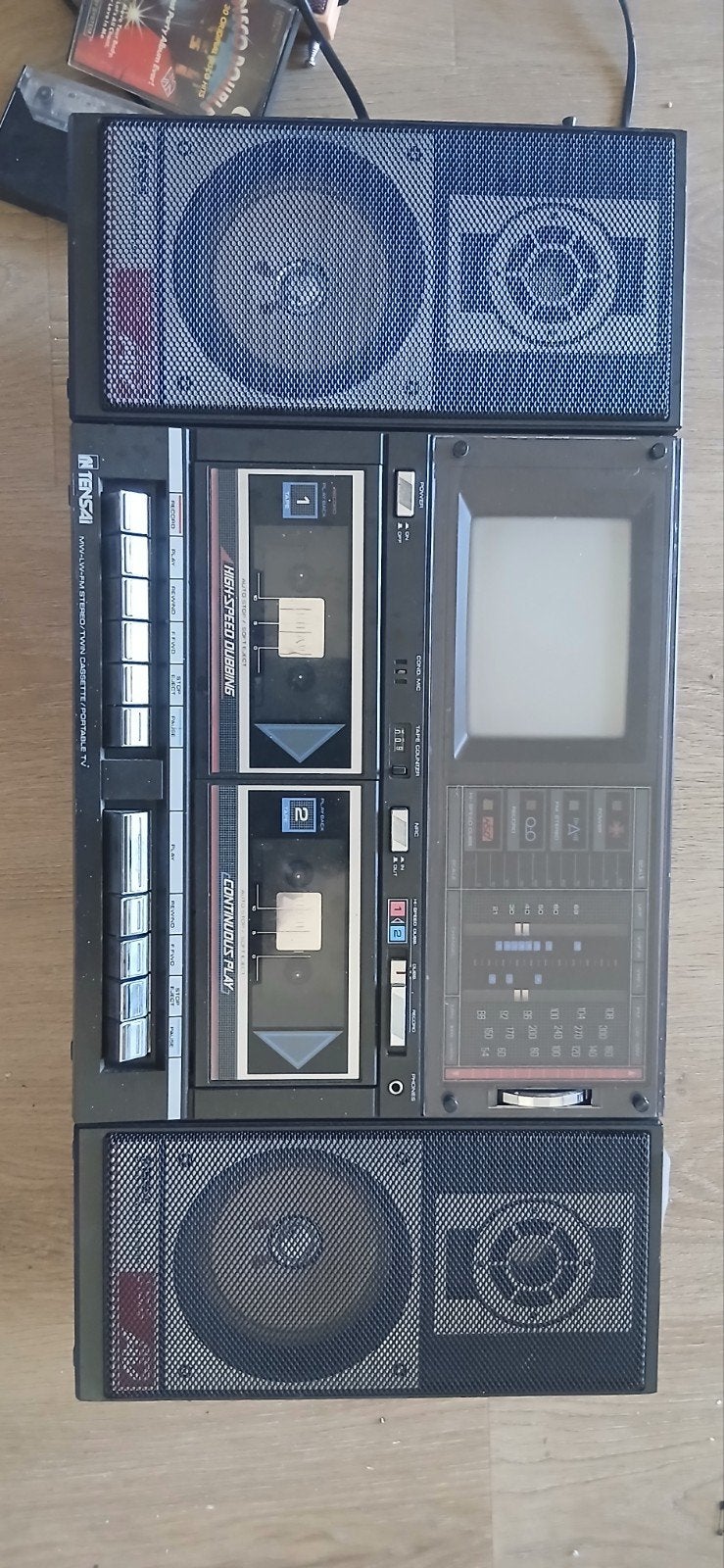 Vintage Radio Cassette Recorder met Equalizer en TV, Ophalen of Verzenden, Gebruikt, Radio