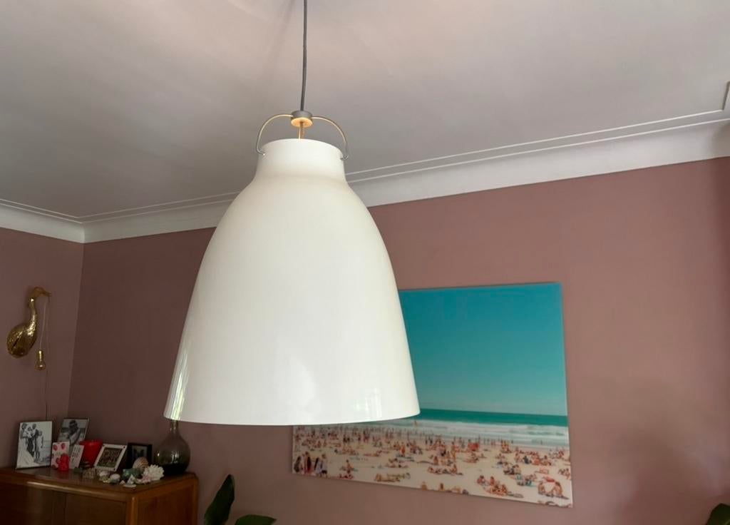 Caravaggio P4 hanglamp - Wit, Ophalen, Zo goed als nieuw, Kunststof, 50 tot 75 cm