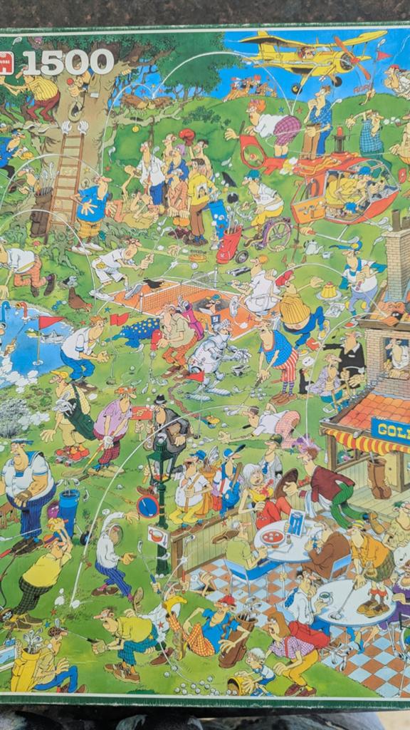 Jan van Haasteren puzzel, Golf, 1500 stukjes, Ophalen, 500 t/m 1500 stukjes, Gebruikt, Legpuzzel
