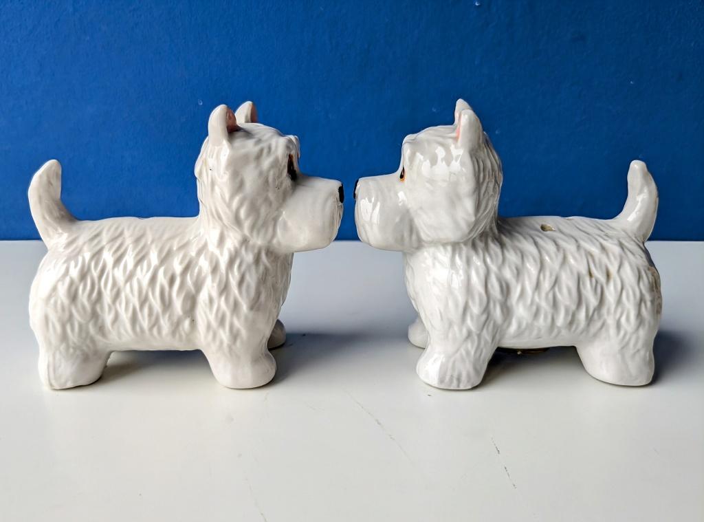 Peper- & Zoutstelletje/West Highland Terrier Whiskey Terrier, Overige typen, Ophalen of Verzenden, Gebruikt