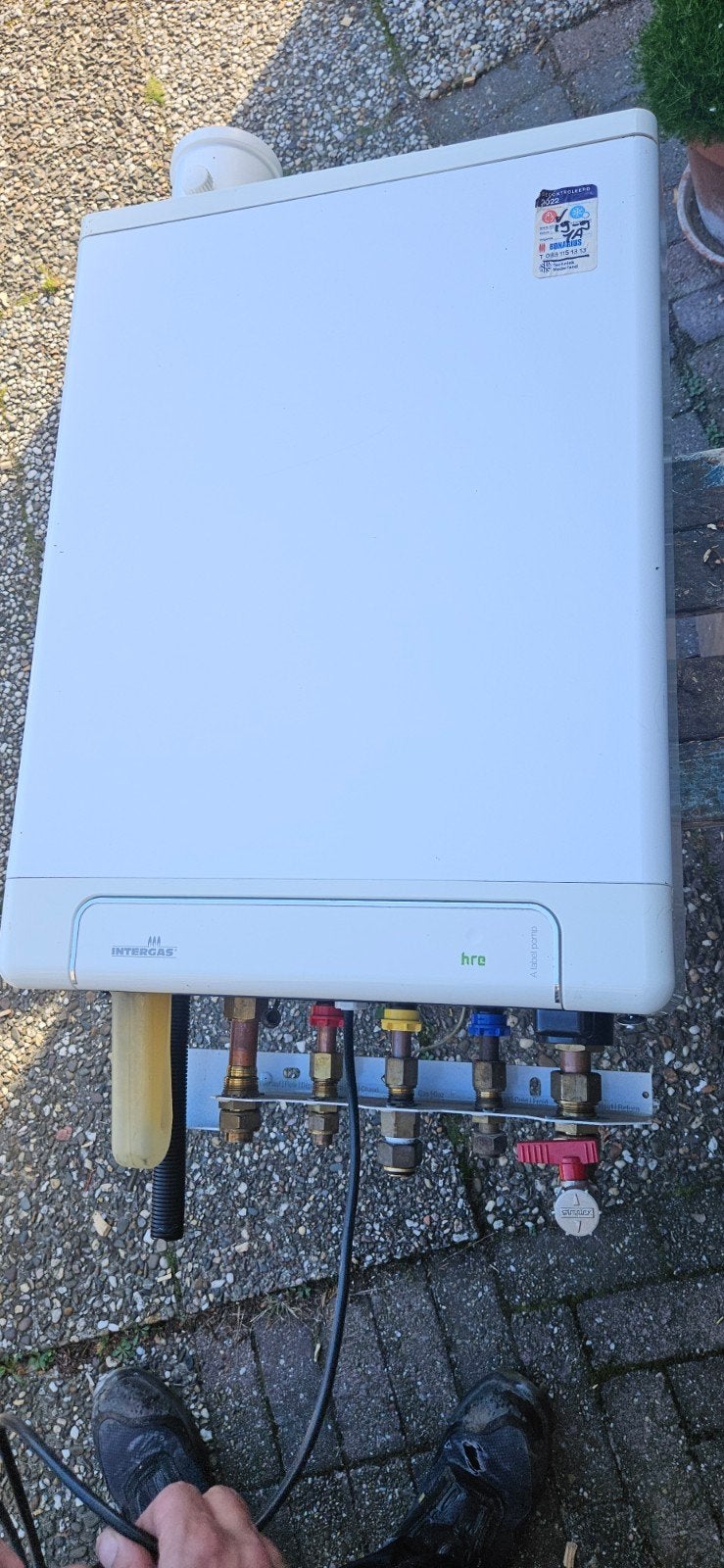 Intergas HRE CW3 CV-ketel uit 2019, Ophalen, 30 tot 80 cm, Gebruikt, Hoog rendement (Hr)