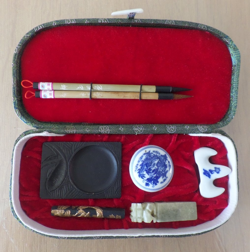 Traditionele Chinese kalligrafieset, Ophalen of Verzenden, Zo goed als nieuw, Potlood of Stift