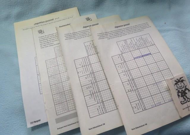 50 CENT OF GRATIS 4x Japanse puzzel/beeldzoeker + oplossing, Ophalen, 500 t/m 1500 stukjes, Nieuw, Overige typen