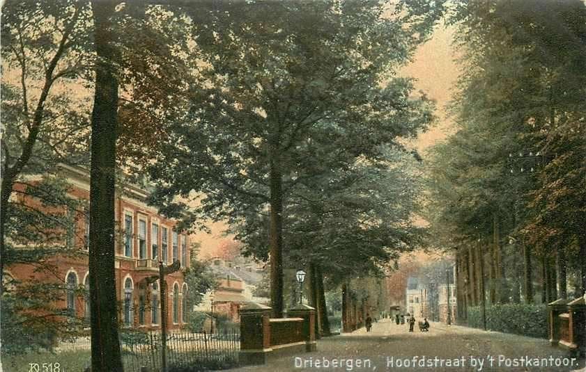377-237-005 Driebergen Hoofdstraat bij t Postkantoor, Ophalen of Verzenden, Voor 1920, Utrecht