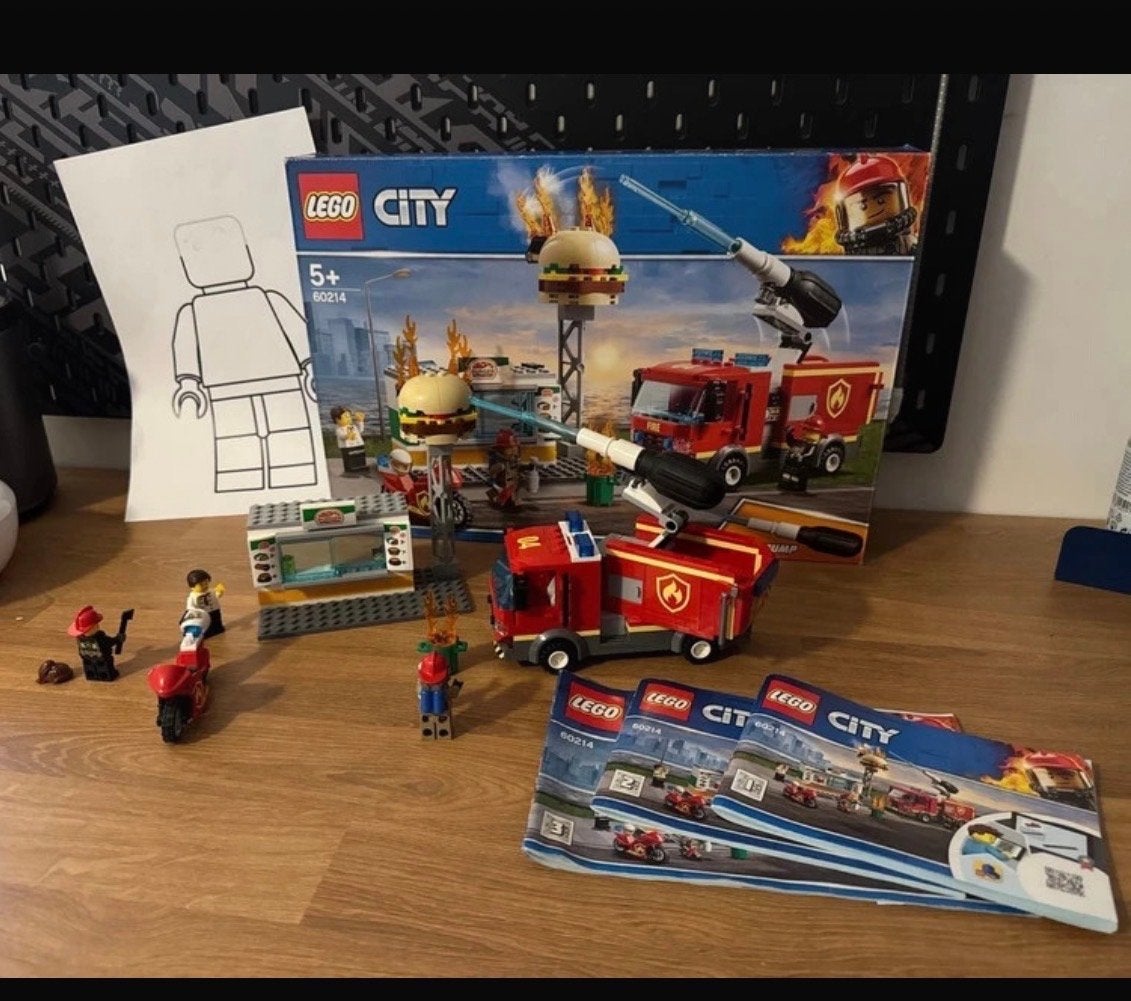 Lego City 60214 Brandweer in de hamburgertent, Compleet, Lego, Ophalen of Verzenden, Complete set