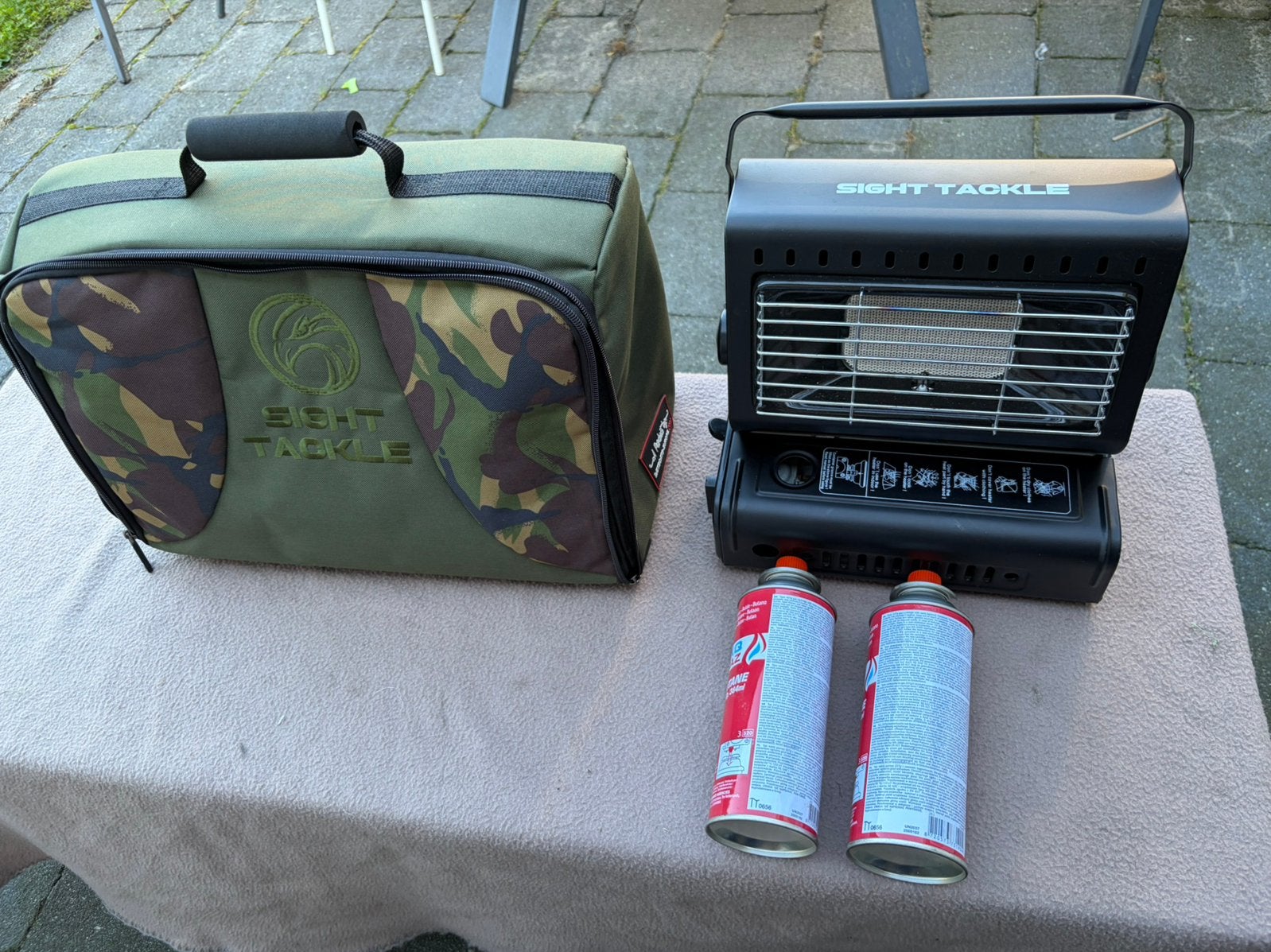 Sight tackle kachel / gaskachel incl tas, Ophalen of Verzenden, Gebruikt, Overige typen