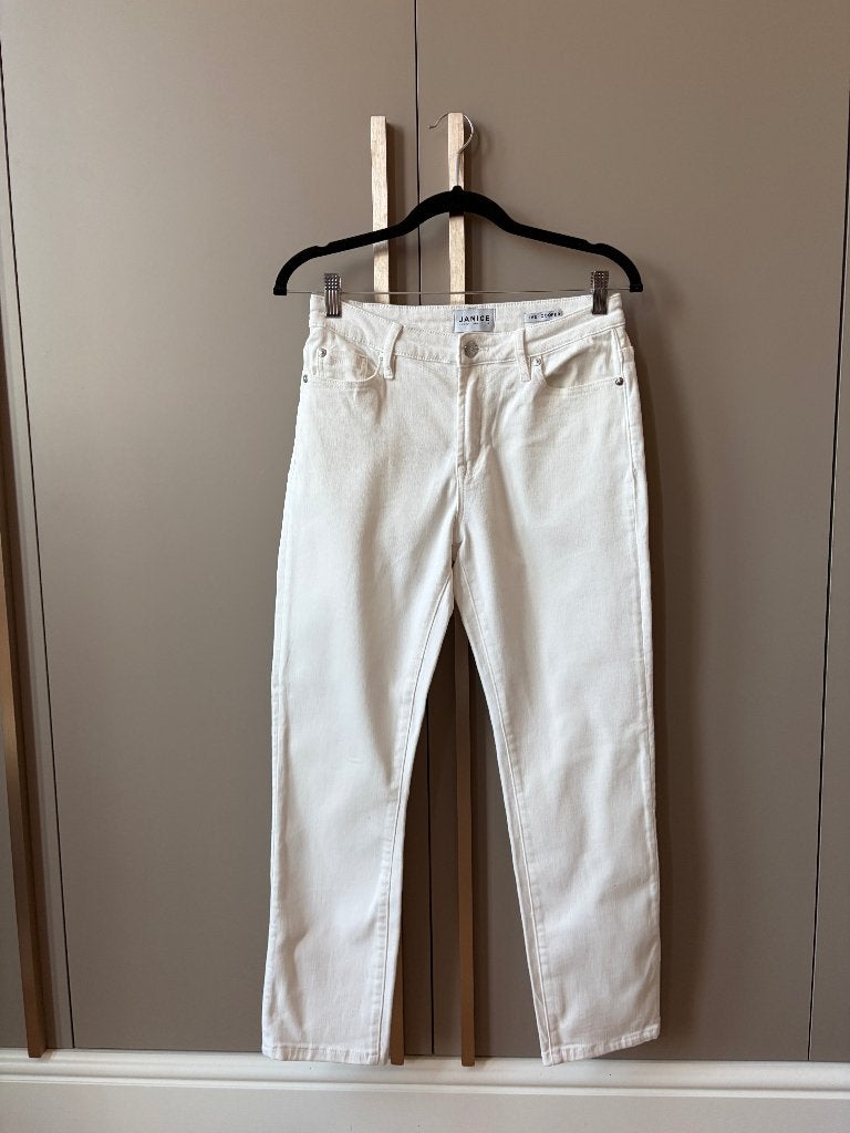 Janice witte 'The Cooper' jeans. Maat 28, Kleding | Dames, Janice, Verzenden, Wit, Zo goed als nieuw