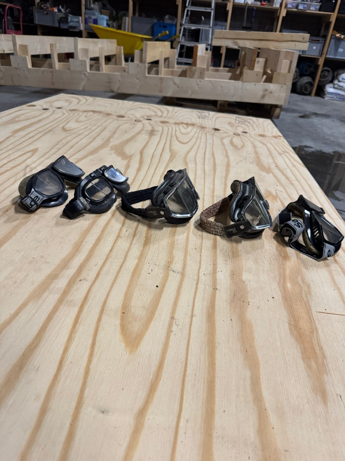 5X VINTAGE MOTORBRIL / CABRIO - Climax 521, Salice, Aviator, Motoren, Ophalen of Verzenden, Gebruikt