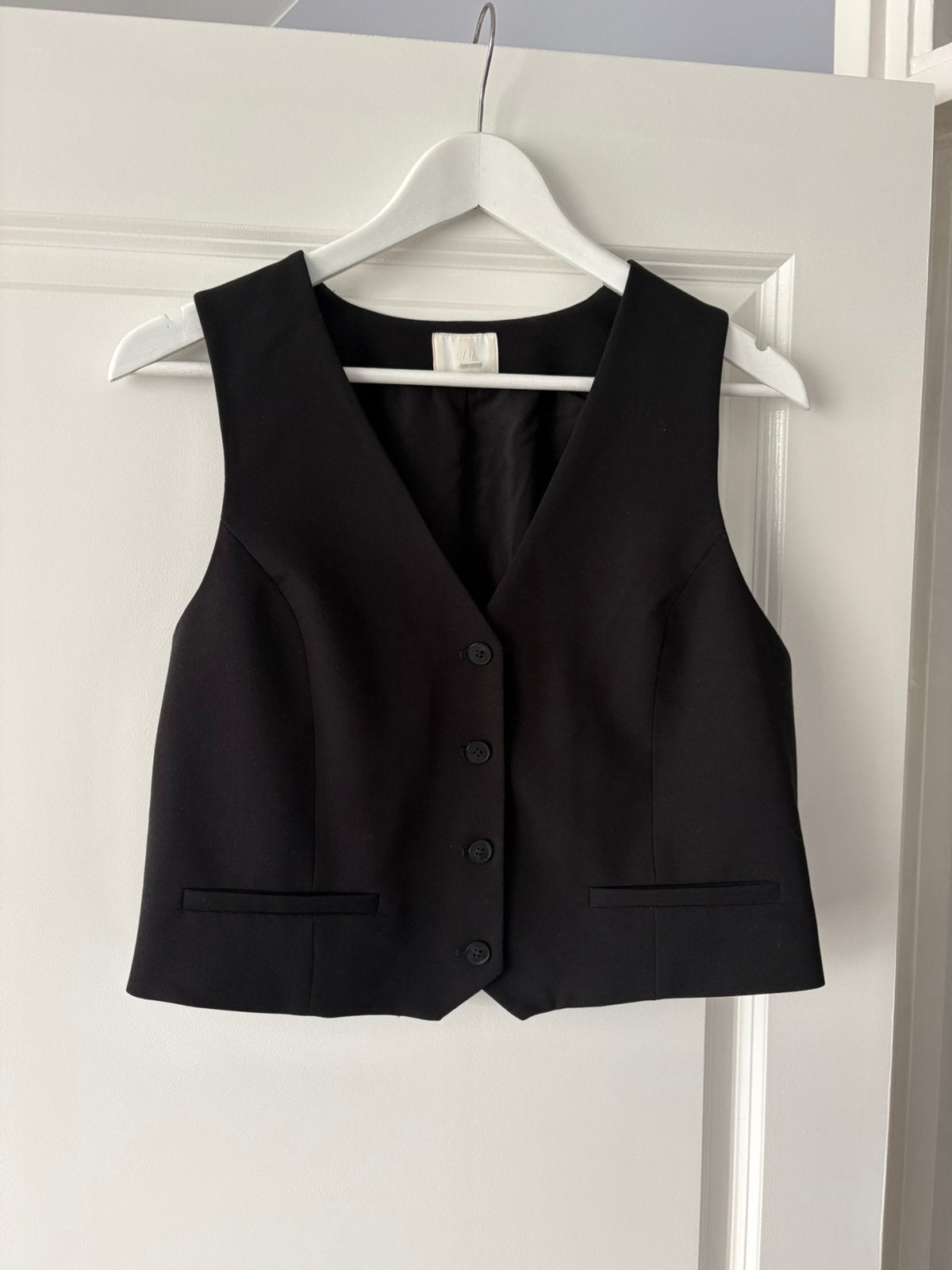 H&M DAMES GILET MAAT 38/40, Verzenden, Zo goed als nieuw, Maat 38/40 (M), Zwart