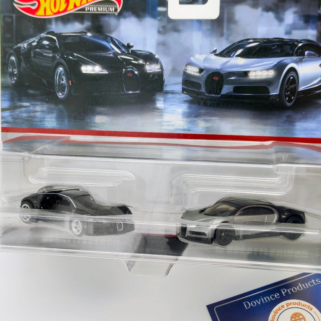Hot Wheels Premium 1:64 Bugatti Veyron+Bugatti Chiron 2-Pack, Ophalen of Verzenden, Nieuw, Auto