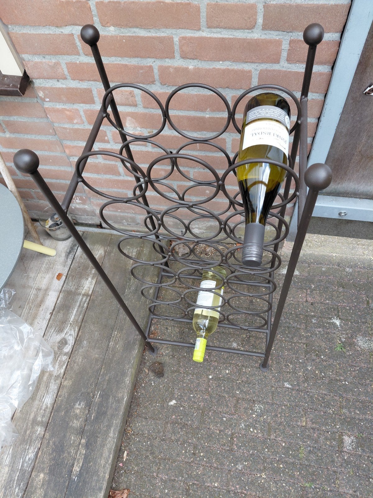 WIJNREK VOOR 12 FLESSEN, Ophalen, Zo goed als nieuw, Metaal