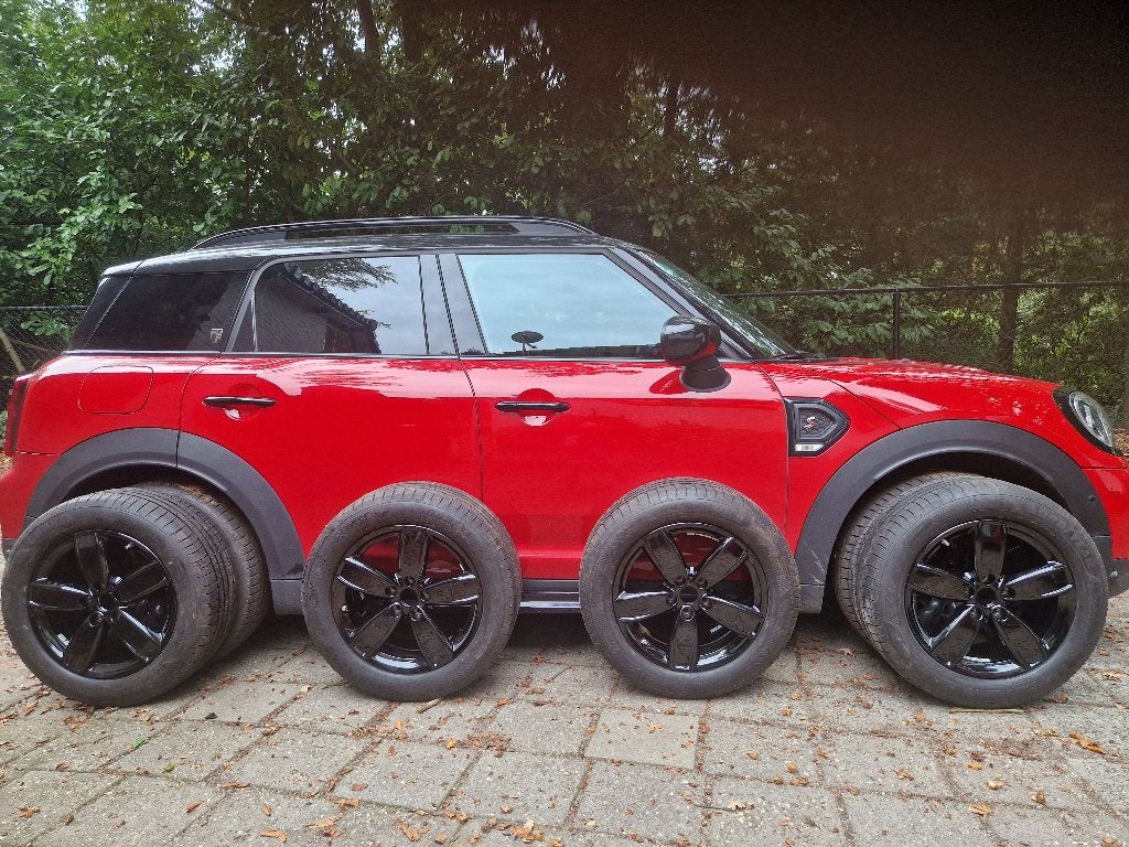 Mini Styling Channel Spoke 531 velgen 17" zwart +zomerbanden, Ophalen, Gebruikt, Banden en Velgen, 17 inch