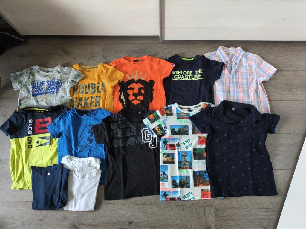 T-shirt's jongen maat 122 - 128 jongenskleding zomerkleding, Ophalen of Verzenden, Gebruikt, Maat 128