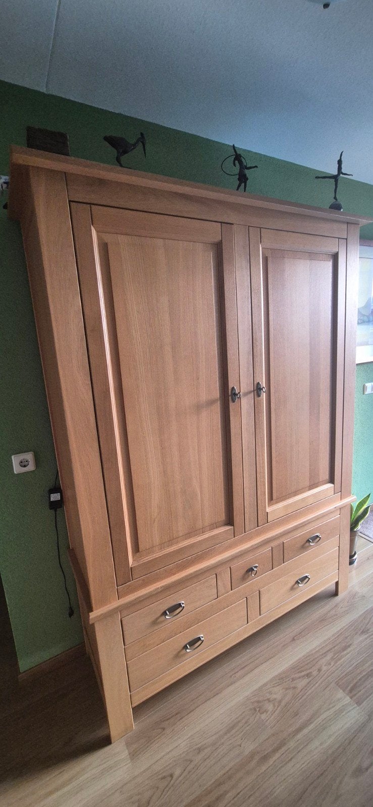 Blank eiken kast, Ophalen, Zo goed als nieuw, 25 tot 50 cm, 200 cm of meer