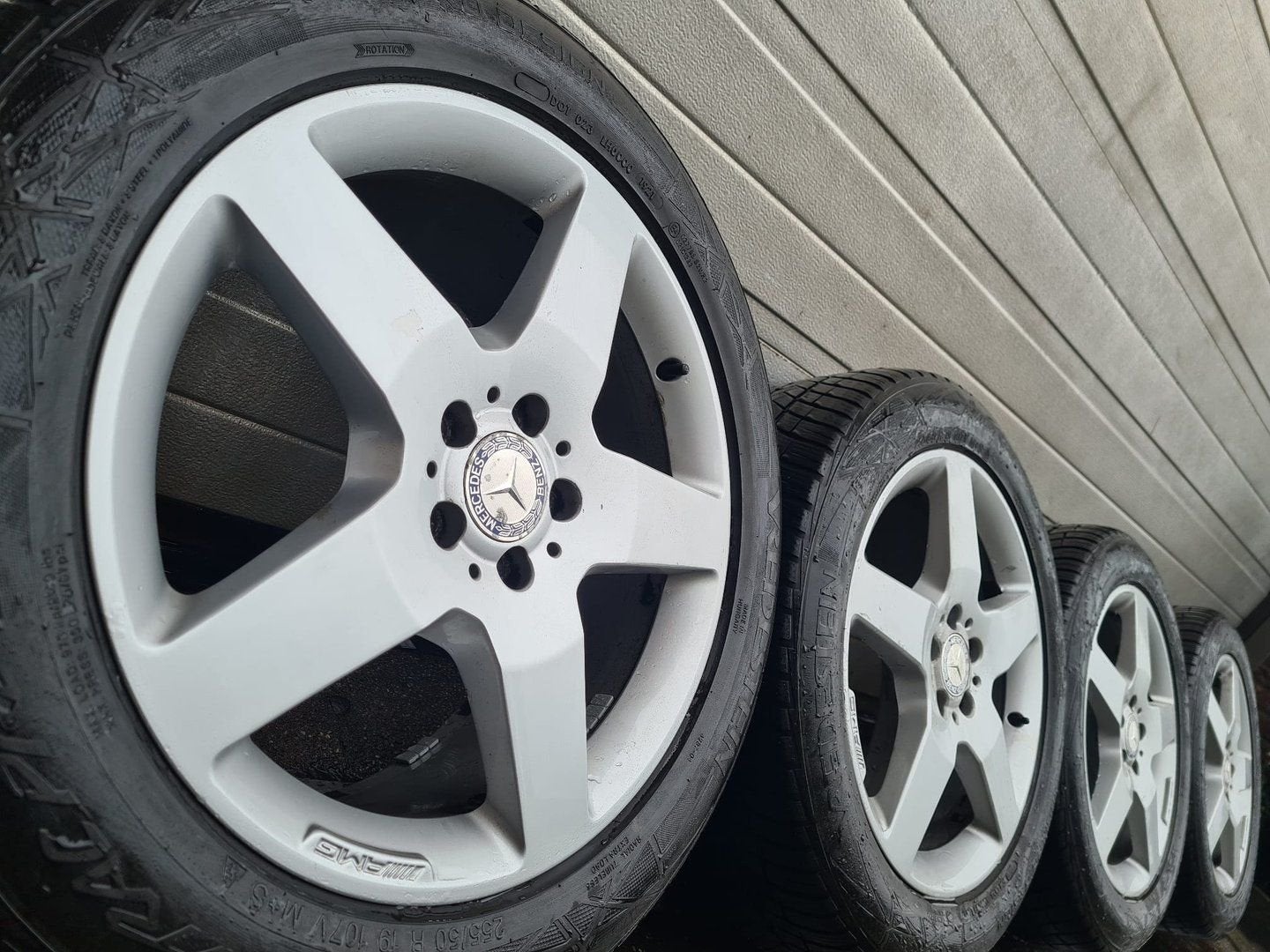 19 Mercedes GLE W166 ML W164 R klasse GL velgen winterbanden, 19 inch, Gebruikt, 255 mm, -