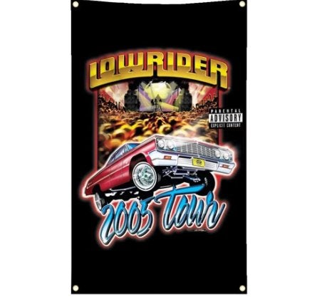 Grote vlaggen Klassieke lowrider auto's (150x90cm, Ophalen of Verzenden, Nieuw