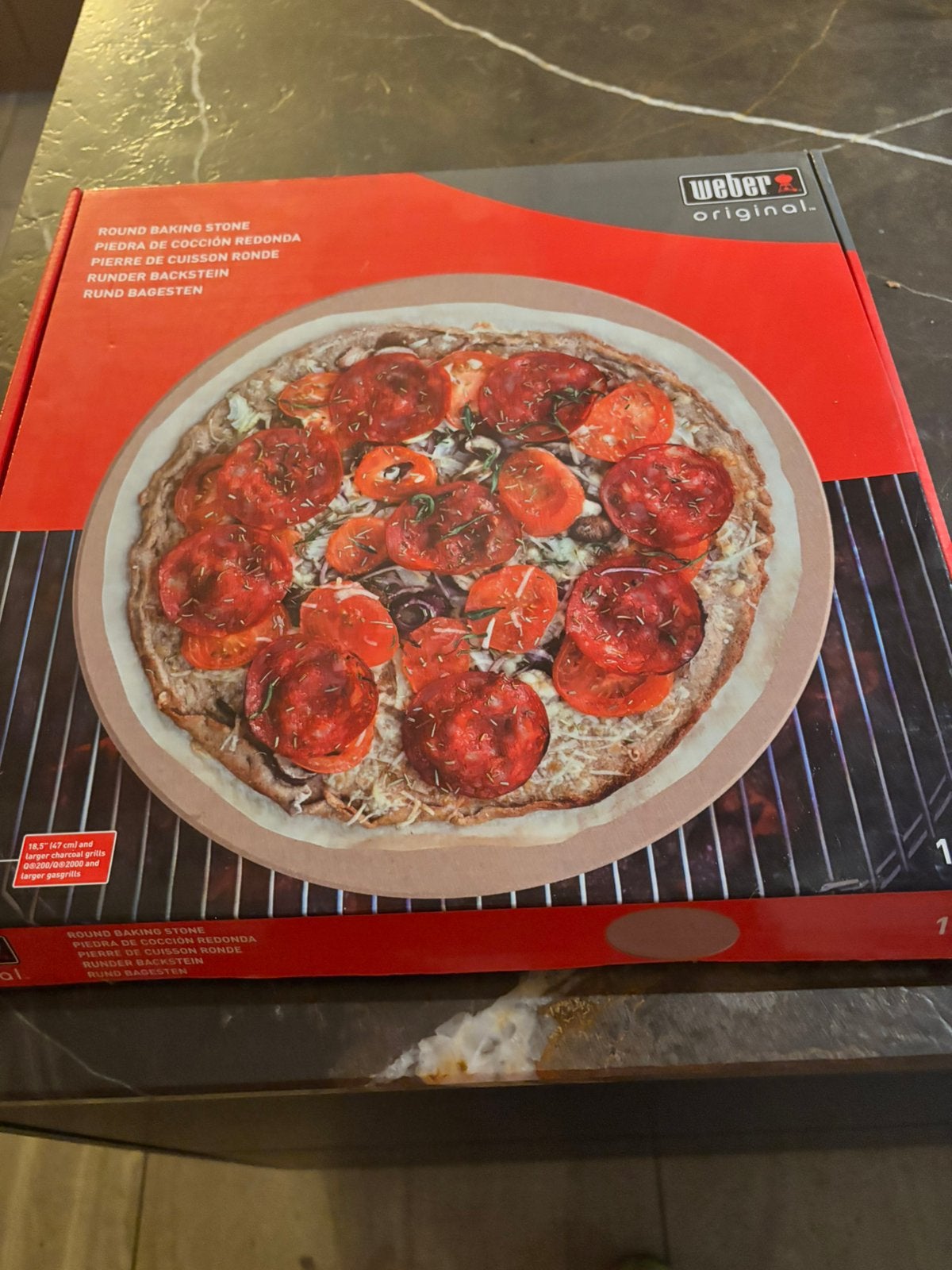 Weber ronde pizasteen, Ophalen, Zo goed als nieuw