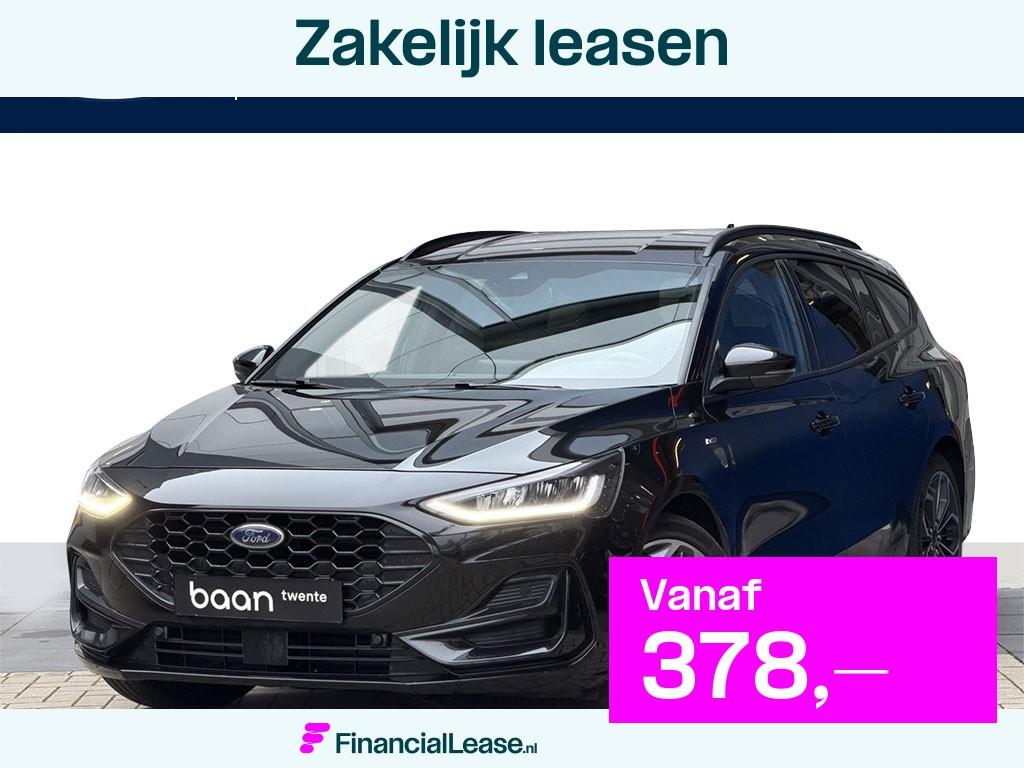 Ford Focus Wagon 1.0 EcoBoost Hybrid ST Line | 18 inch | Win, Stof, Gebruikt, Zwart, Zwart